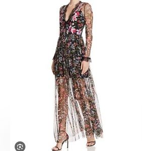 French Connection Floral Embroidered Dress